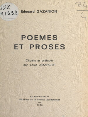 cover image of Poèmes et proses